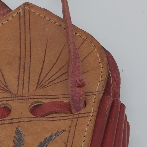 Vintage Taureg Expandable Bag Purse Wallet Embroidery Detail Made In  Lybia - Picture 4 of 9